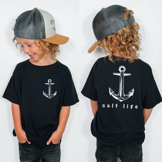 Salt Life Black 100% Cotton Tshirt